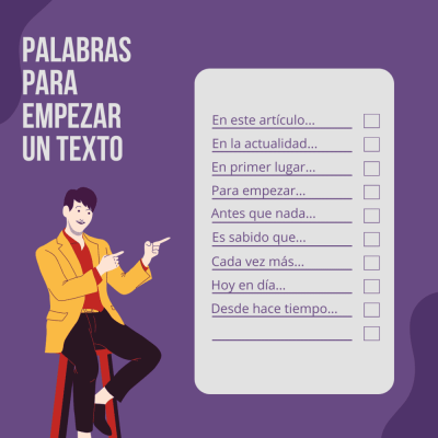 Cómo empezar a redactar un texto ejemplos y palabras para iniciar