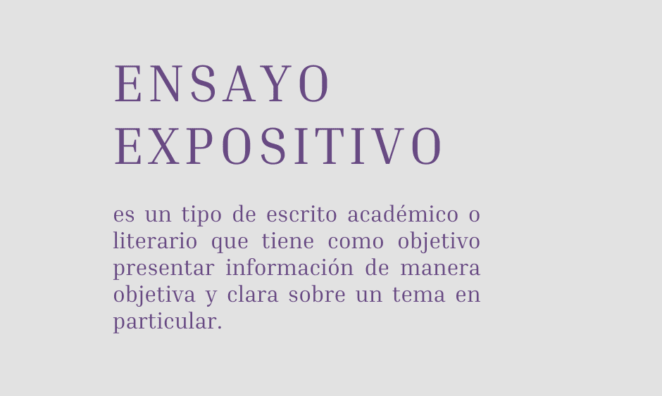 Definición del ensayo expositivo